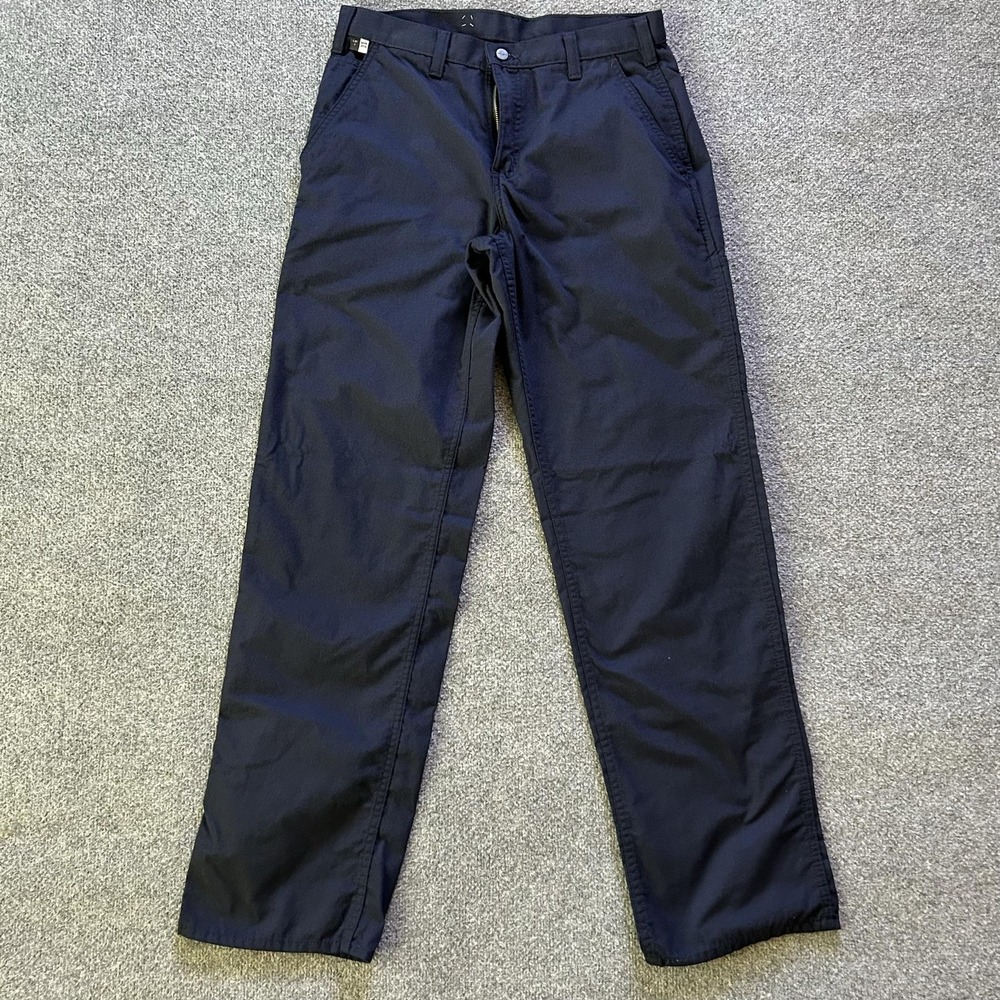 Carhartt FR Pants Mens 32x34 Navy Flame Resistant Carpenter Workwear Cargo P11 - Picture 1 of 14